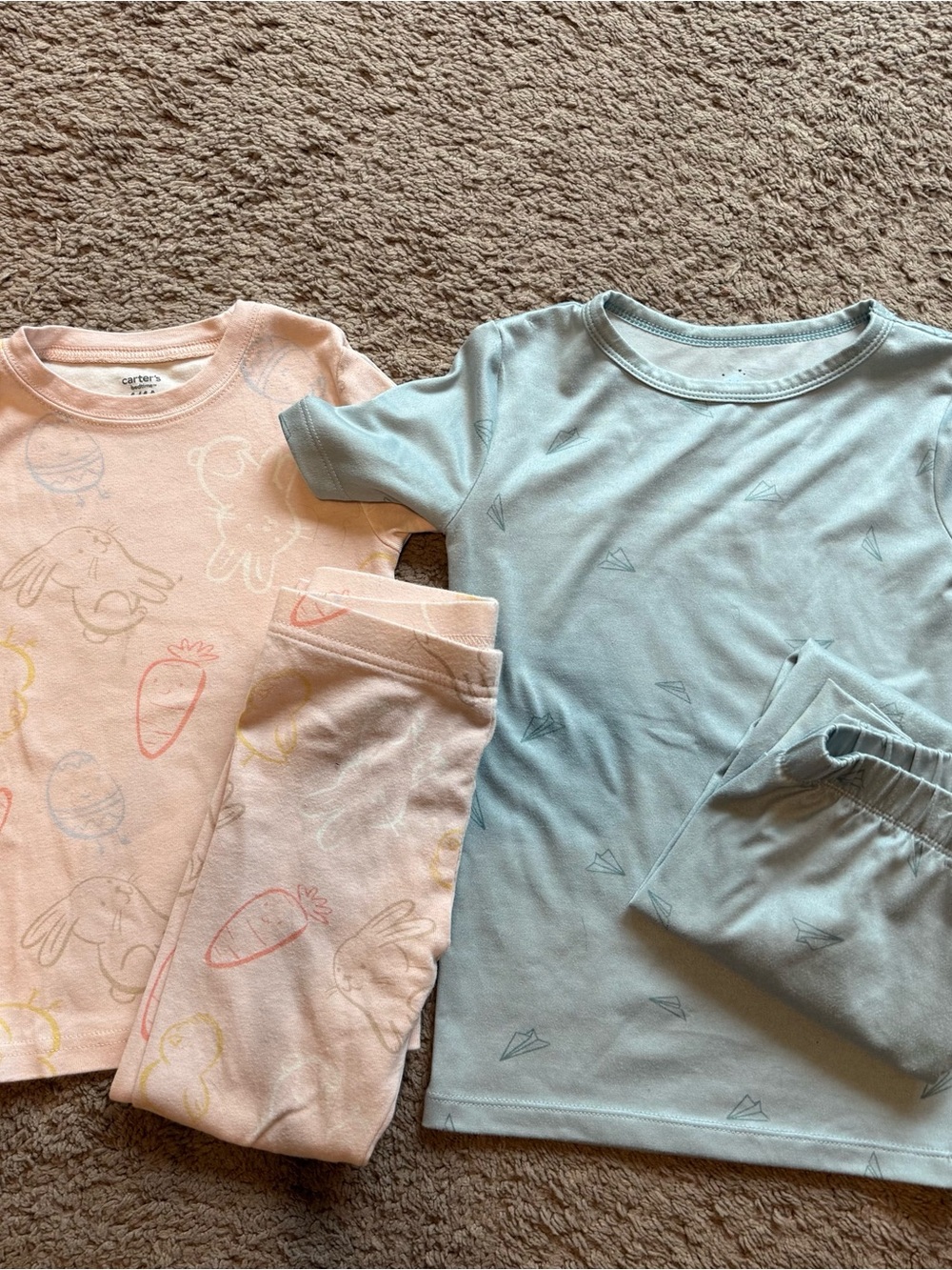 Carter's Kids 2-Pack Pink & Light Blue Pajama Set